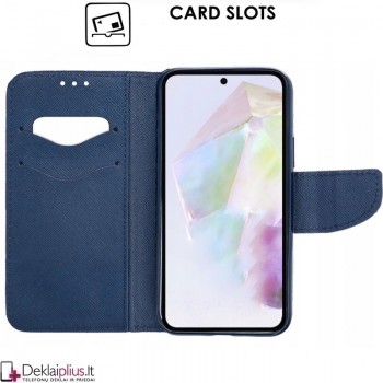 Telone atverčiamas dėklas su skyreliais - raudonas (Samsung Galaxy A16/A16 5G/A17) Telone atverčiamas dėklas su skyreliais - raudonas (Samsung Galaxy A16/A16 5G/A17)